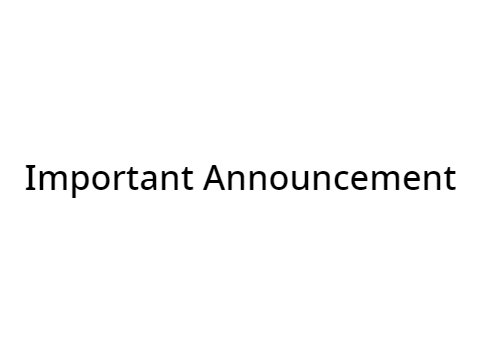 Important Announcement