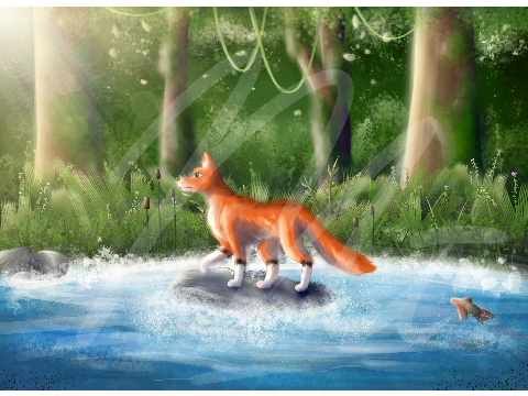 ART - Fox by the Pond