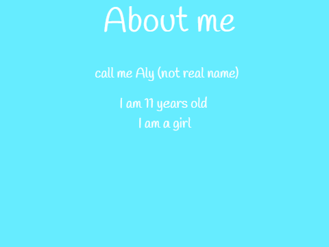 ~~About me~~