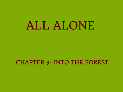 All alone-chapter 3-into the forest