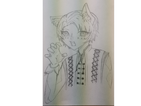狼男子描いてみた！