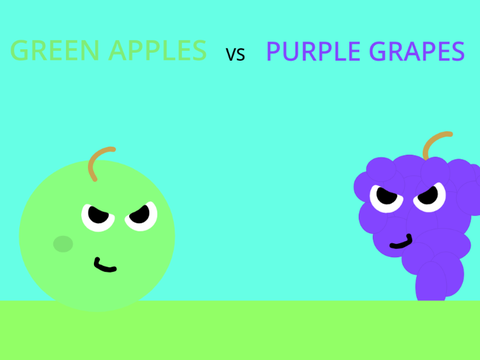 Green Apples vs Purple Grapes
