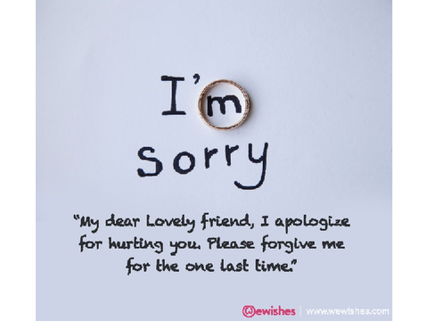 I AM SORRY MY DEAR FRIEND PLEASE DON'T LEAVE 
