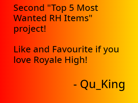 My Second project on the Top 5 RH items