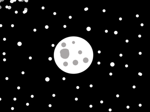 Up The night sky  parallax