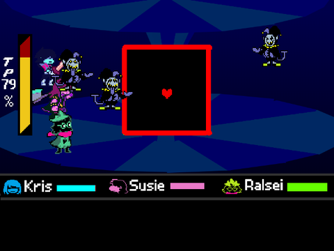 jevil fight but you dont really see it