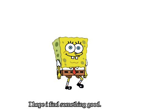 Spongbob finds candy (Scratchtober Day 4)