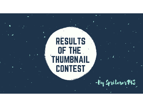 Results of the thumbnail contest!