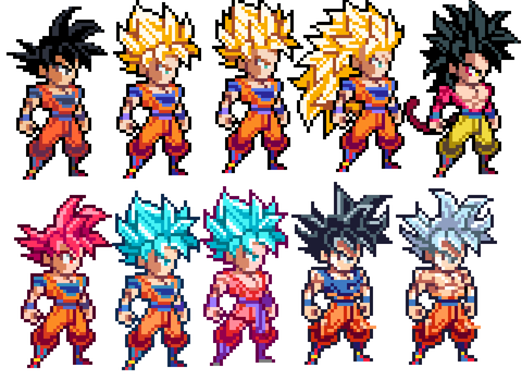 Goku Sprites Pack For Free