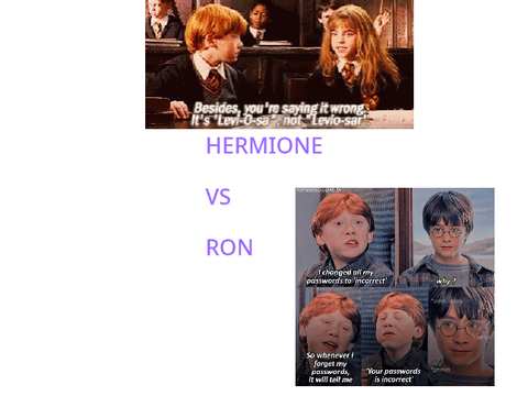 Hermione vs Ron Harry Potter
