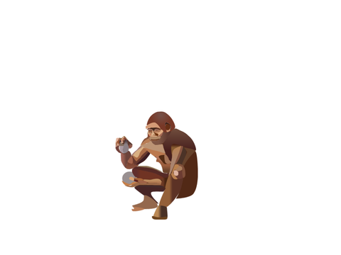 Homo Habilis Making Tools remix