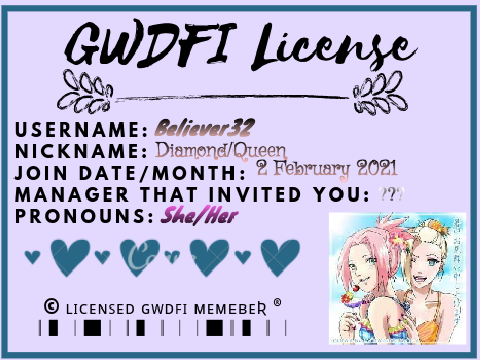 • GWDFI member license template • 