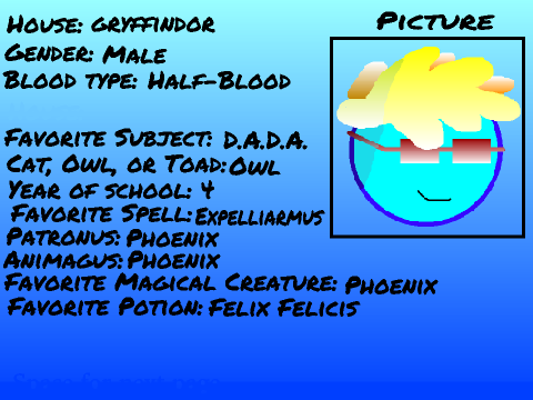 Harry Potter RP Bio- My Entry