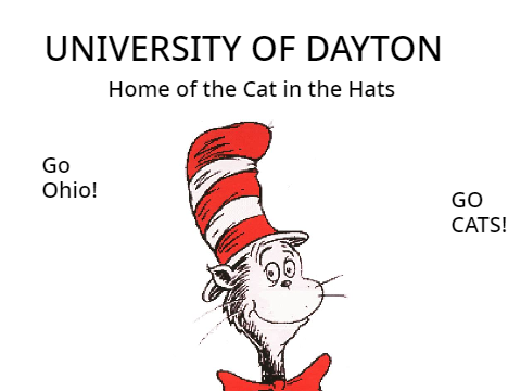 University of Dayton Cat in the Hats Fight song (2022-23)