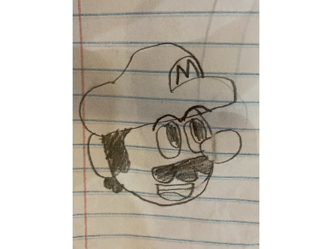 SMFrS fan made mario art i drew at school