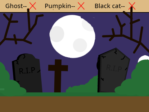 Find it! Halloween---Ghost,Blackcat,Pumpkin