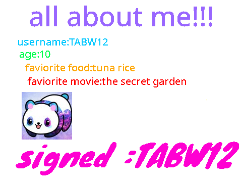 all about me!!!