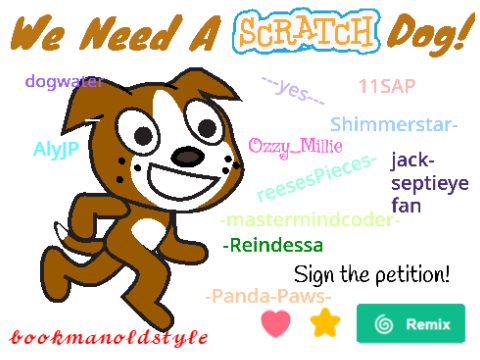Petition to add a Scratch Dog! Remix it!