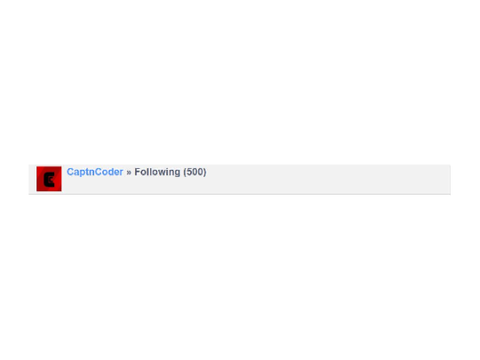 Following 500 people!! WHY AM I MAKING THIS PROJECT???