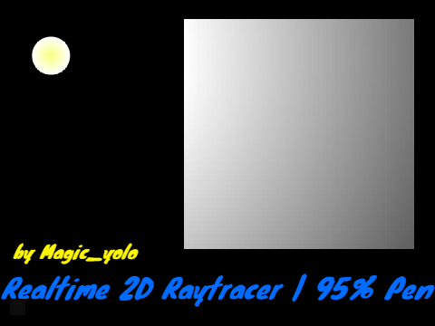 Realtime 2D "Raytraycing" 90% Pen V2