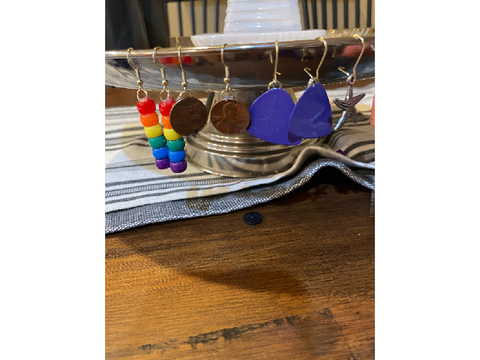 my earrings i made