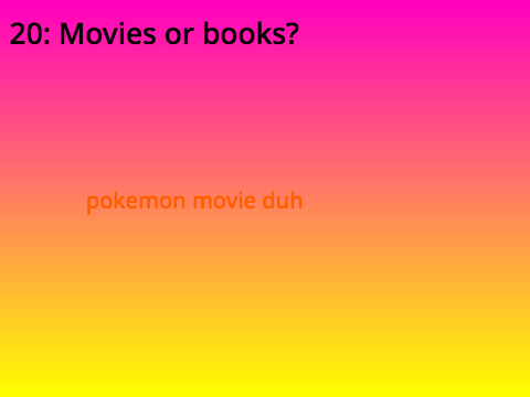 50 random questions: ShellyEChen remix
