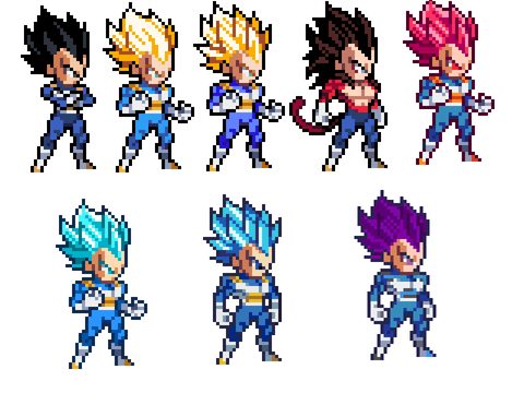 Vegeta Sprites Pack For Free