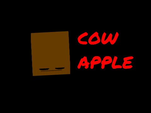 Minecraft 3d cow face