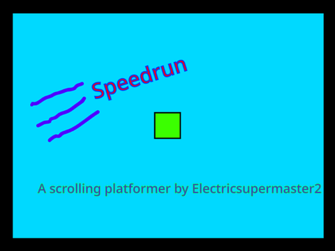 Speedrun: Scrolling platformer (mobile friendly)