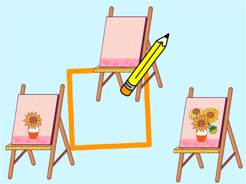 A pencil drawing a square