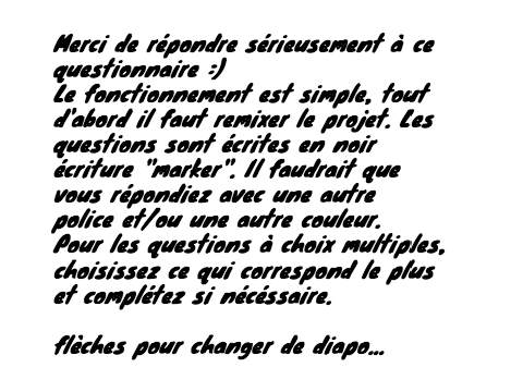 Questionnaire - scratchpourlaterre
