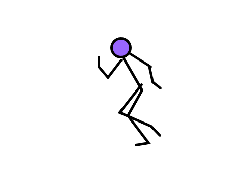 I tried animating stick figures