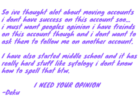 Can you give me your opinion plz