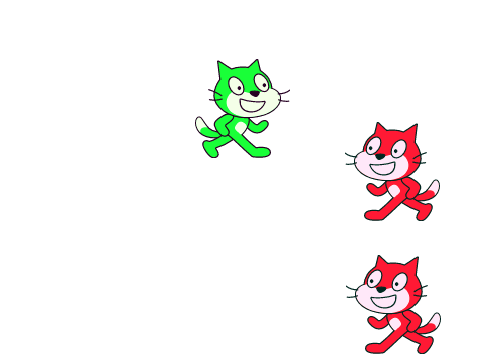 猫の行進