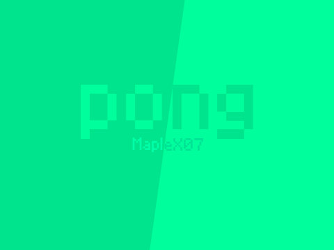 Pong - Scratch Edition