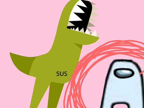 here is the easter egg for This Dinosaur Is SUS!!10!! 