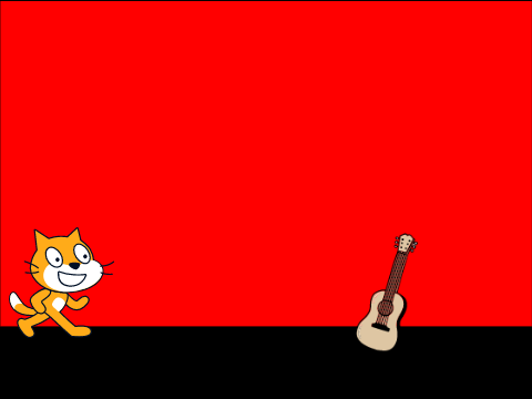 Scratch Cat Plays Guitar