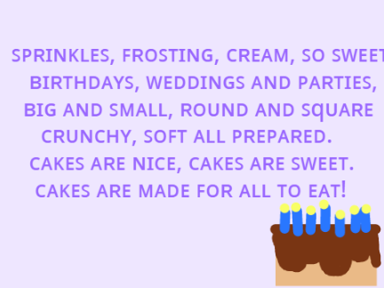 Cake Poem for Ex-Cake-Ex