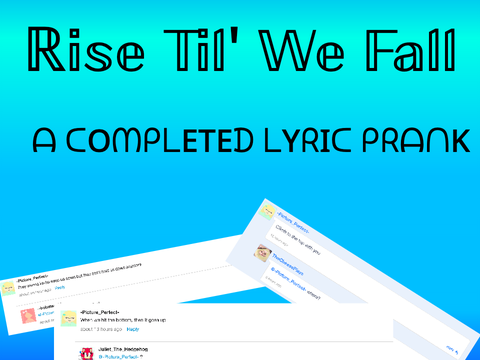 Rise Til' We Fall Lyric Prank #Music