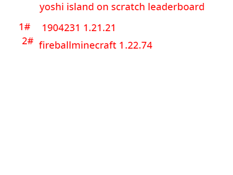 Yoshi island on scratch speedrun leaderboard