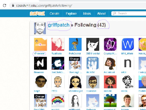 Griffpatch followed me :OOO