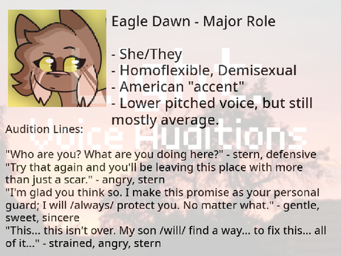 ➳ Light: Voice Auditions Quailll and Eagle