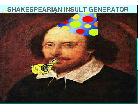 Shakespeares insult Generator