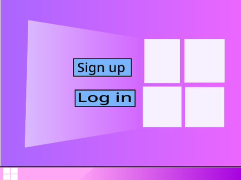 Windows 12 login/sign up system