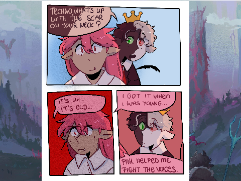 technos scar (comic) #technoblade #ranboo #dreamsmp