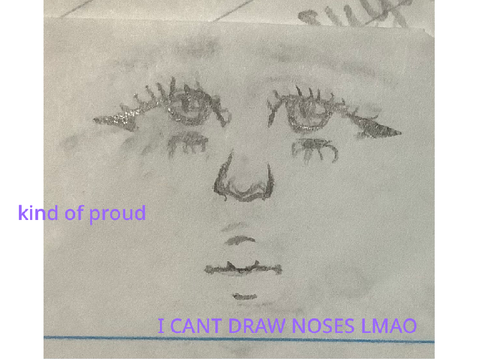 im only good at drawing when its on my health notes