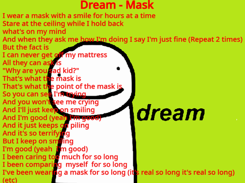 Cursed Dream Mask Song with lyrics