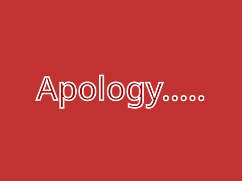 Apology....... (real)
