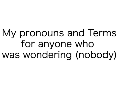 My Terms & Pronouns Sheet 
