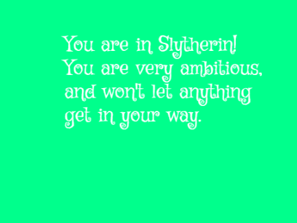 New Harry Potter house quiz